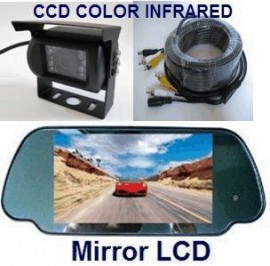 CCD Color Rear View Backup Camera & TFT LCD Mirror Monitor