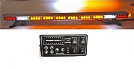 49” Amber Clear Super Bright 86 LEDs Light Bar Flashing Warning Tow Truck Wrecker Police Snow Plow with CARGO & BRAKE/TURN SIGNAL/SIDE MARKER Lights