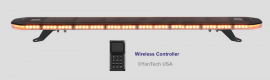 48” Amber LED Emergency Strobe Lightbar 1 Inch Super Thin w/ Wireless Controller for Tow Truck Plow EMS Police Car Wrecker