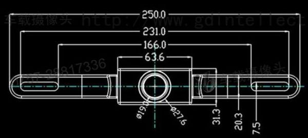CW134087CAI Rear View Camera Dimension